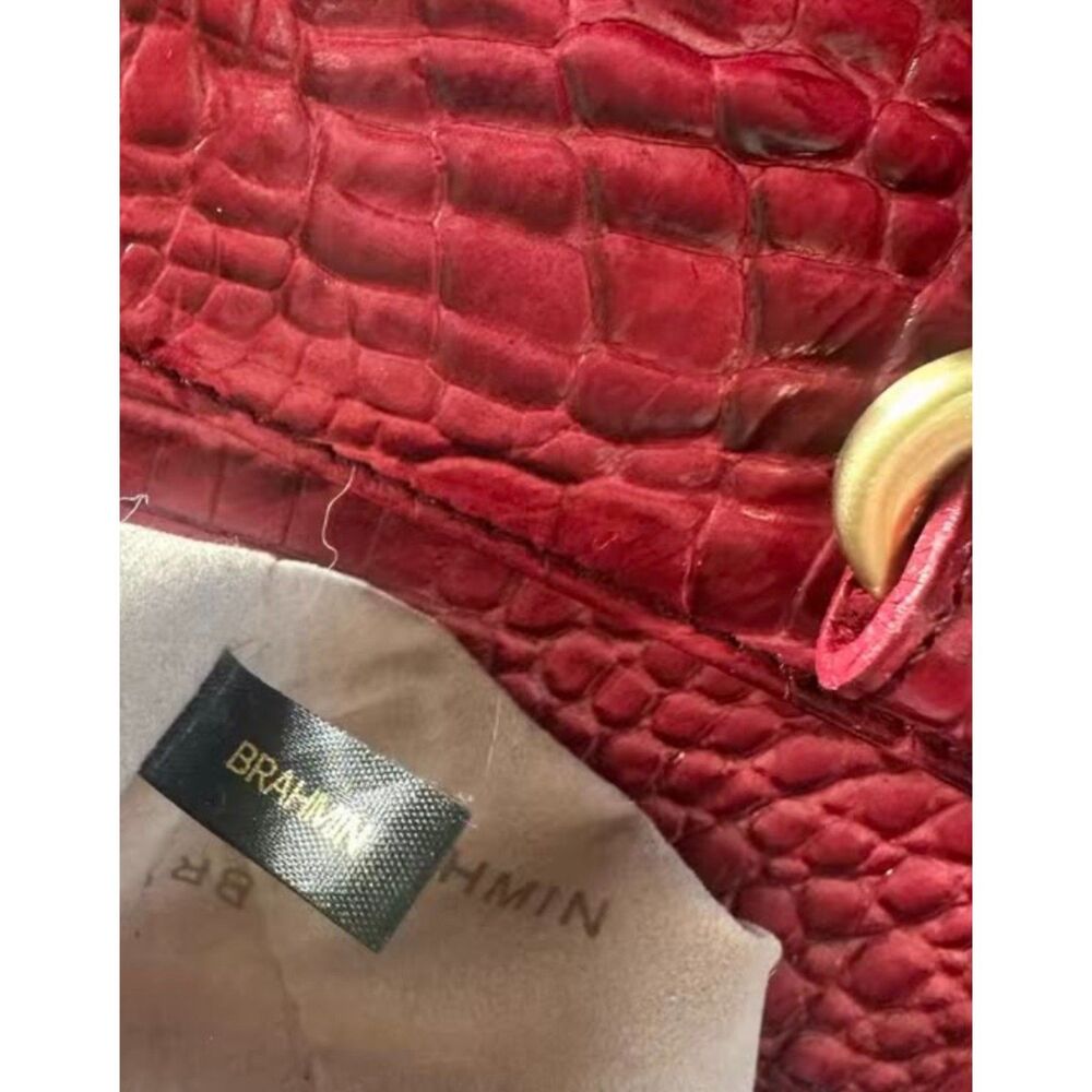 Brahmin Melbourne Tote Embossed Y2K Bratz Luxury Designer Cherry Leather Bag - Picture 10 of 10
